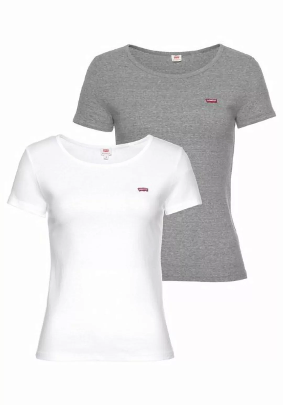 Levi's® T-Shirt Mini-Logo (2-tlg., 2er-Pack) mit kleiner Markenlogo-Sticker günstig online kaufen