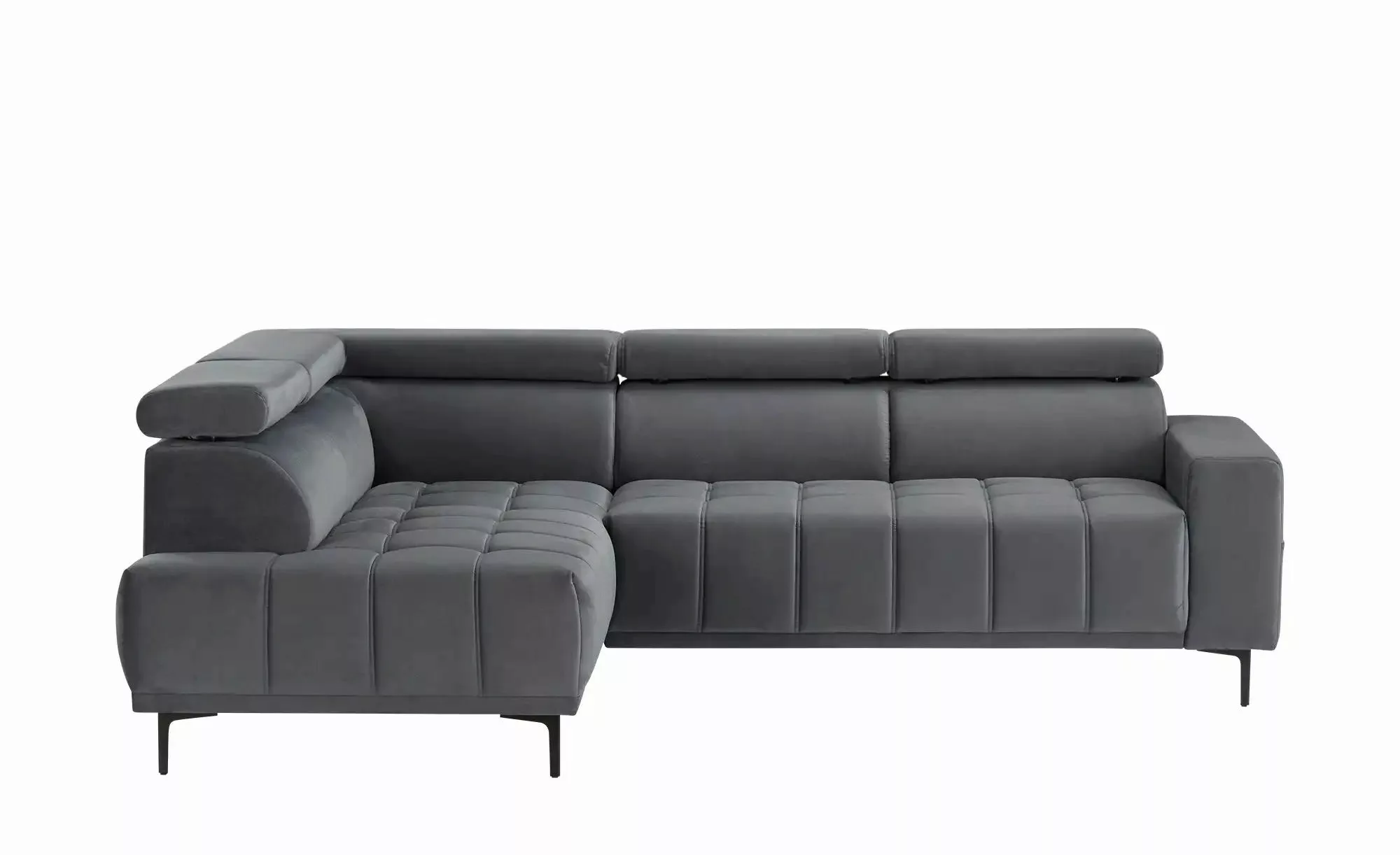 uno Ecksofa aus Mikrofaser Carrara ¦ grau ¦ Maße (cm): B: 266 H: 85 T: 189 günstig online kaufen