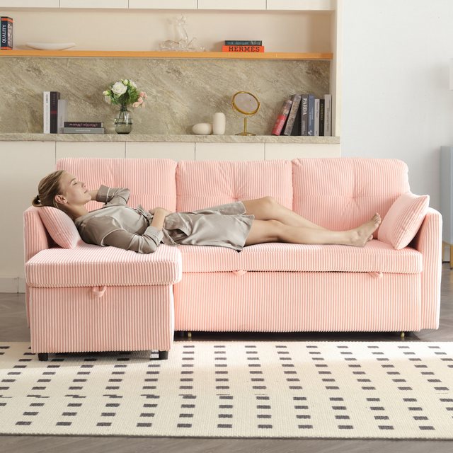 IDEASY Schlafsofa mit Stauraum und ausziehbarem Bett, austauschbares, , mod günstig online kaufen