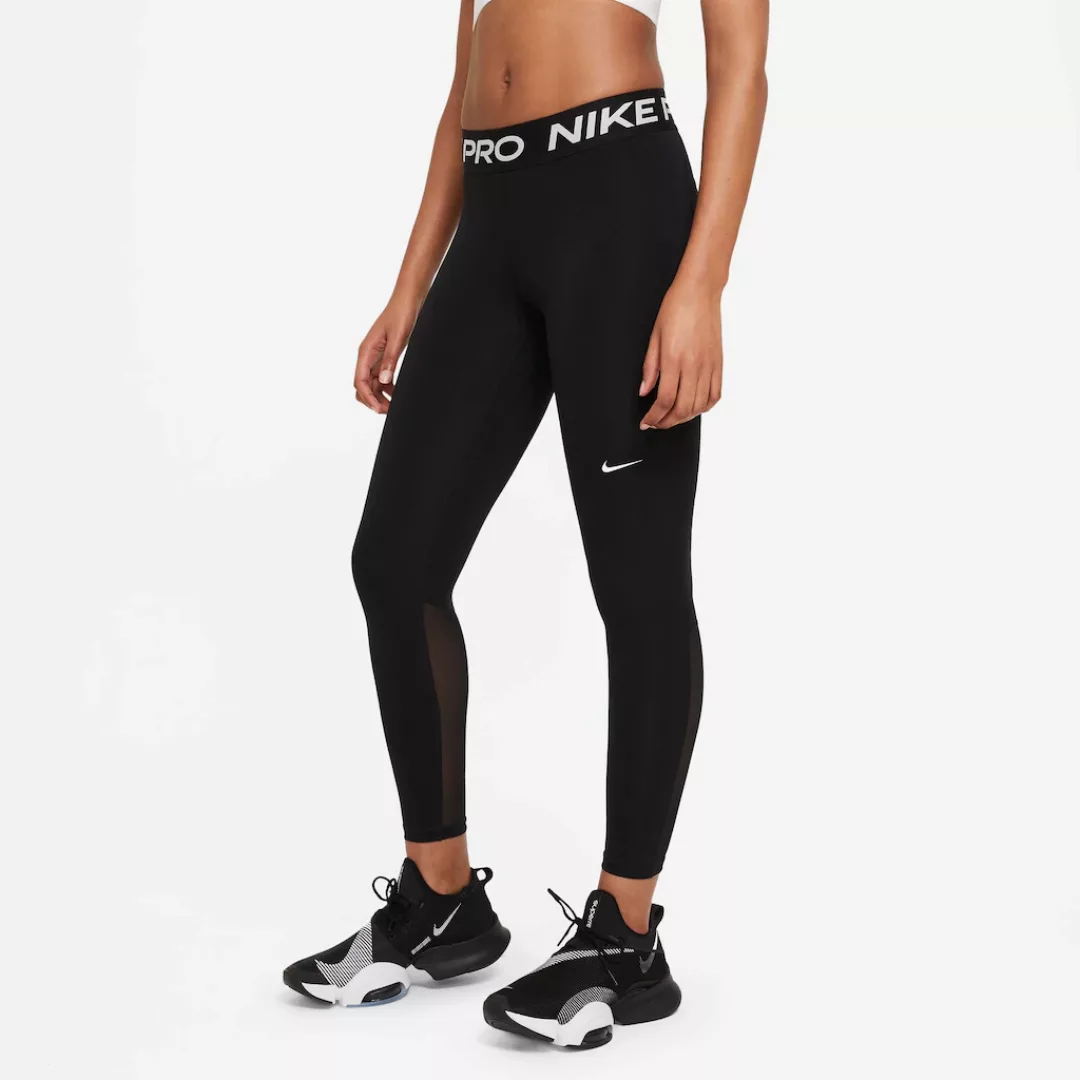 Nike Trainingstights "PRO WOMENS MID-RISE MESH-PANELED LEGGINGS" günstig online kaufen