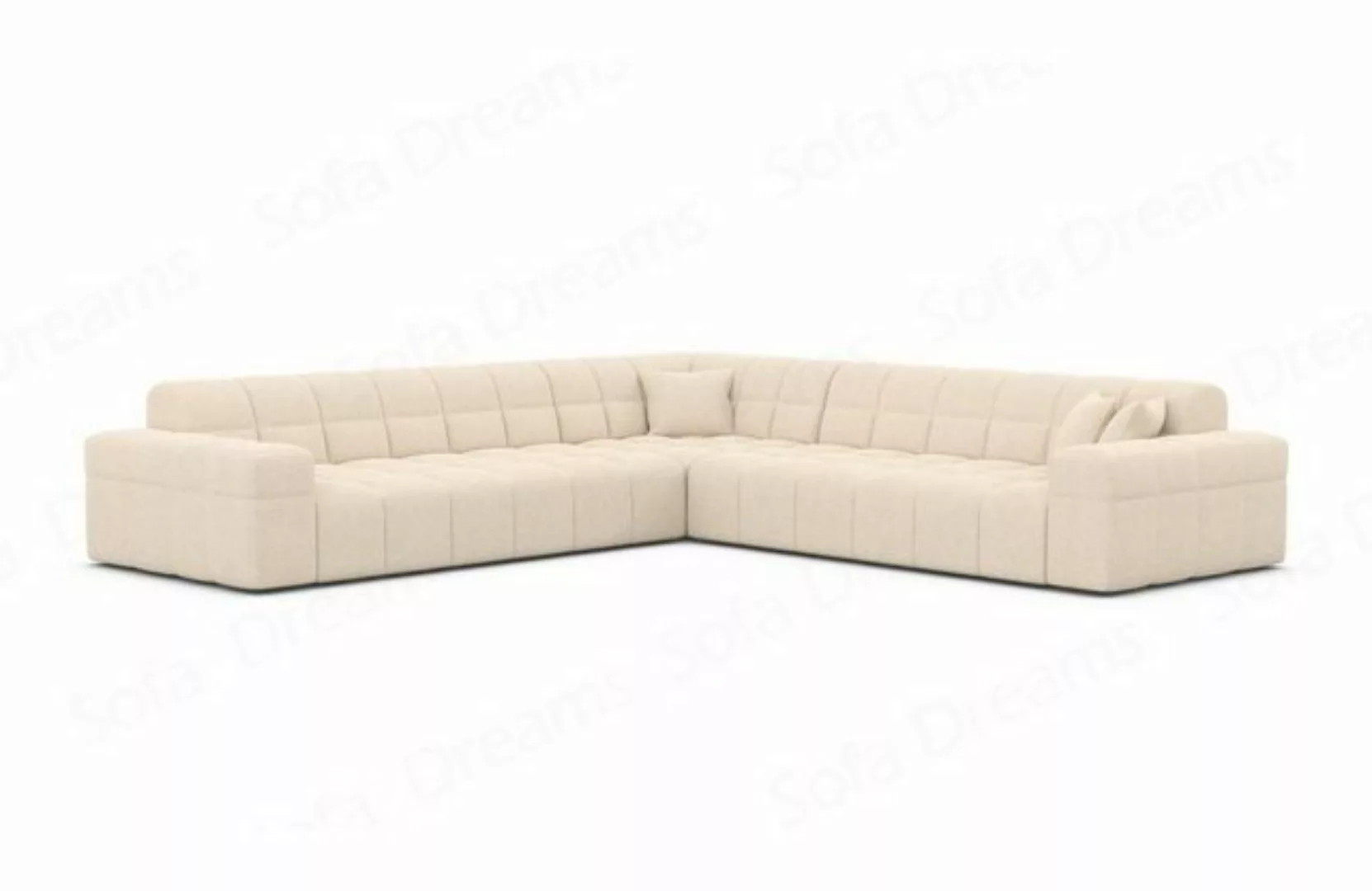 Sofa Dreams Ecksofa Stoff Polsterecksofa Modern Eckcouch Ibiza L Form Samts günstig online kaufen