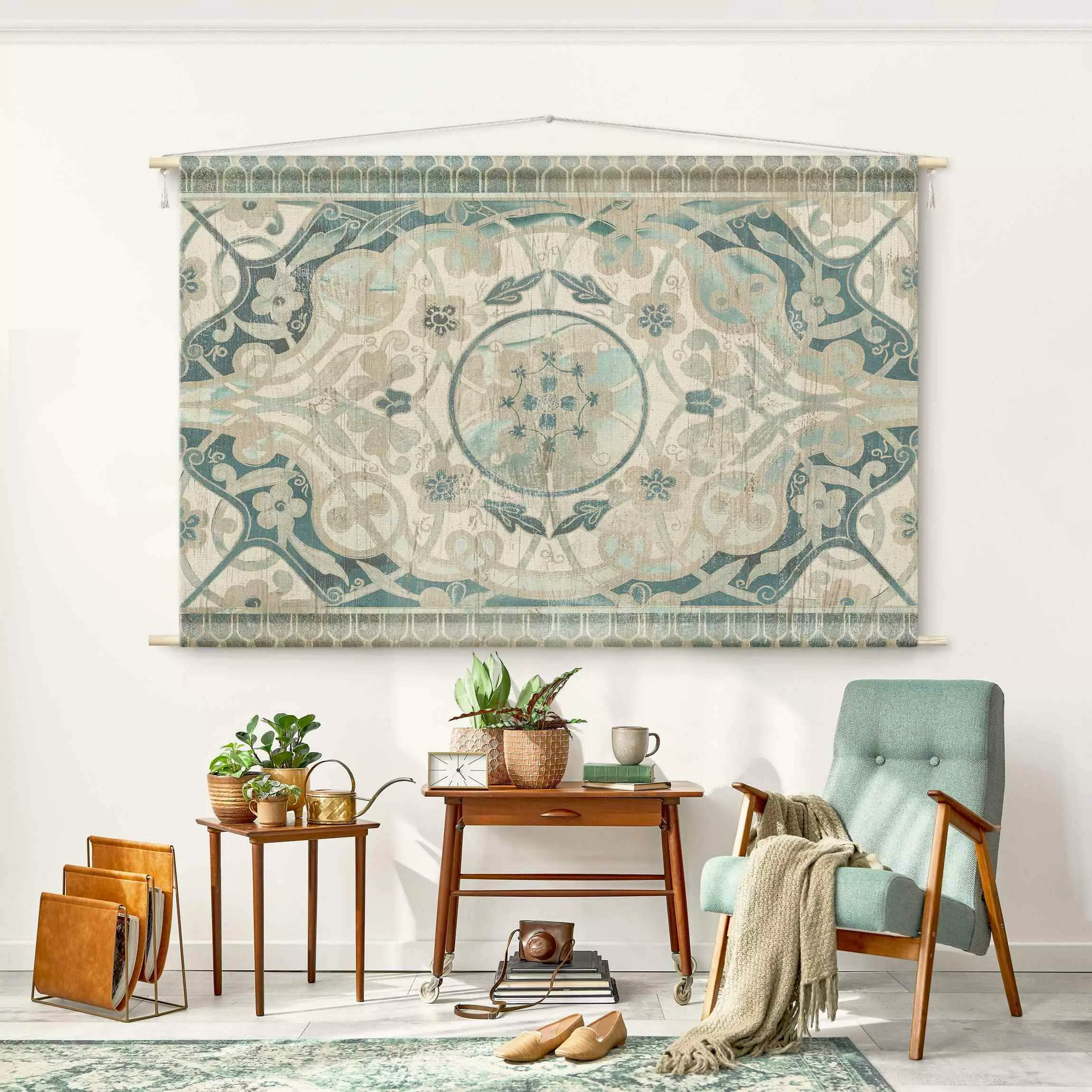 Wandteppich Holzpaneel Persisch Vintage I günstig online kaufen