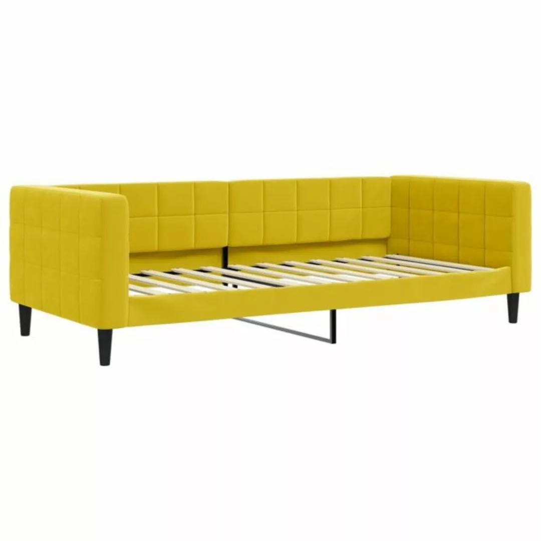 vidaXL Bettgestell Tagesbett Gelb 90x200 cm Samt Gästebett Gästecouch Gäste günstig online kaufen