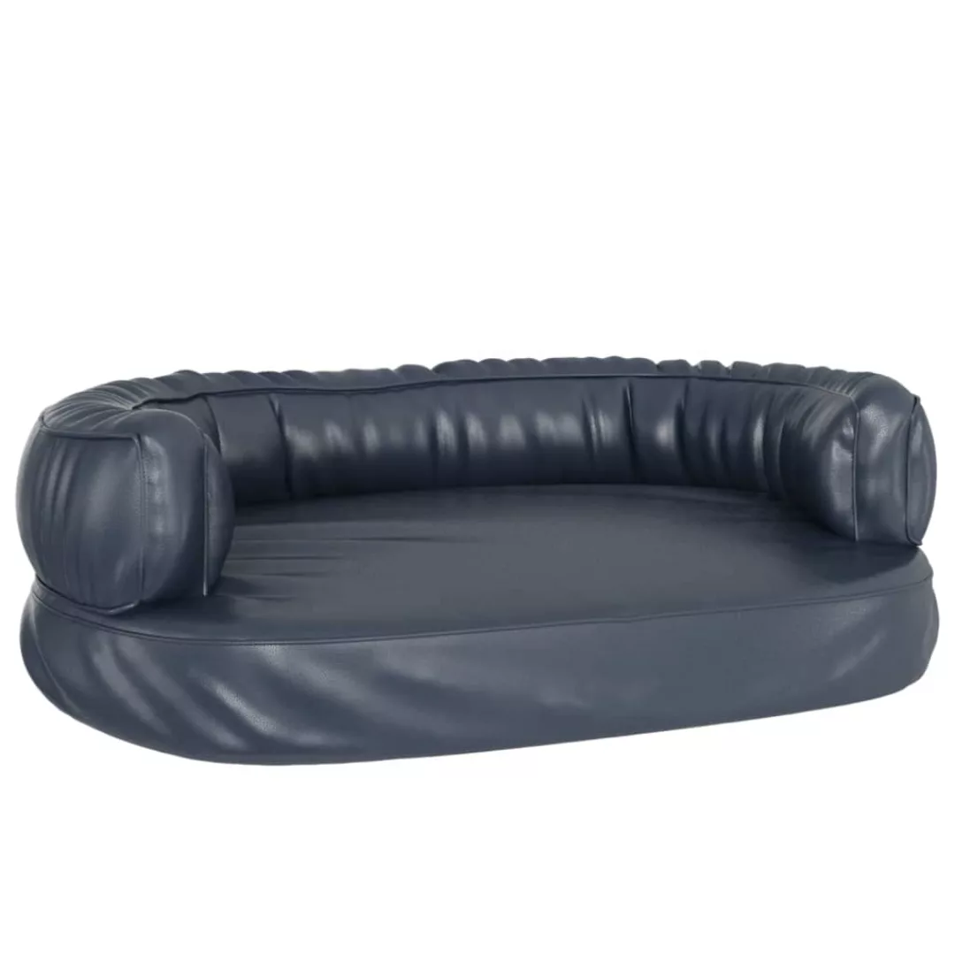 Vidaxl Hundebett Ergonomisch Schaumstoff Dunkelblau 75x53cm Kunstleder günstig online kaufen