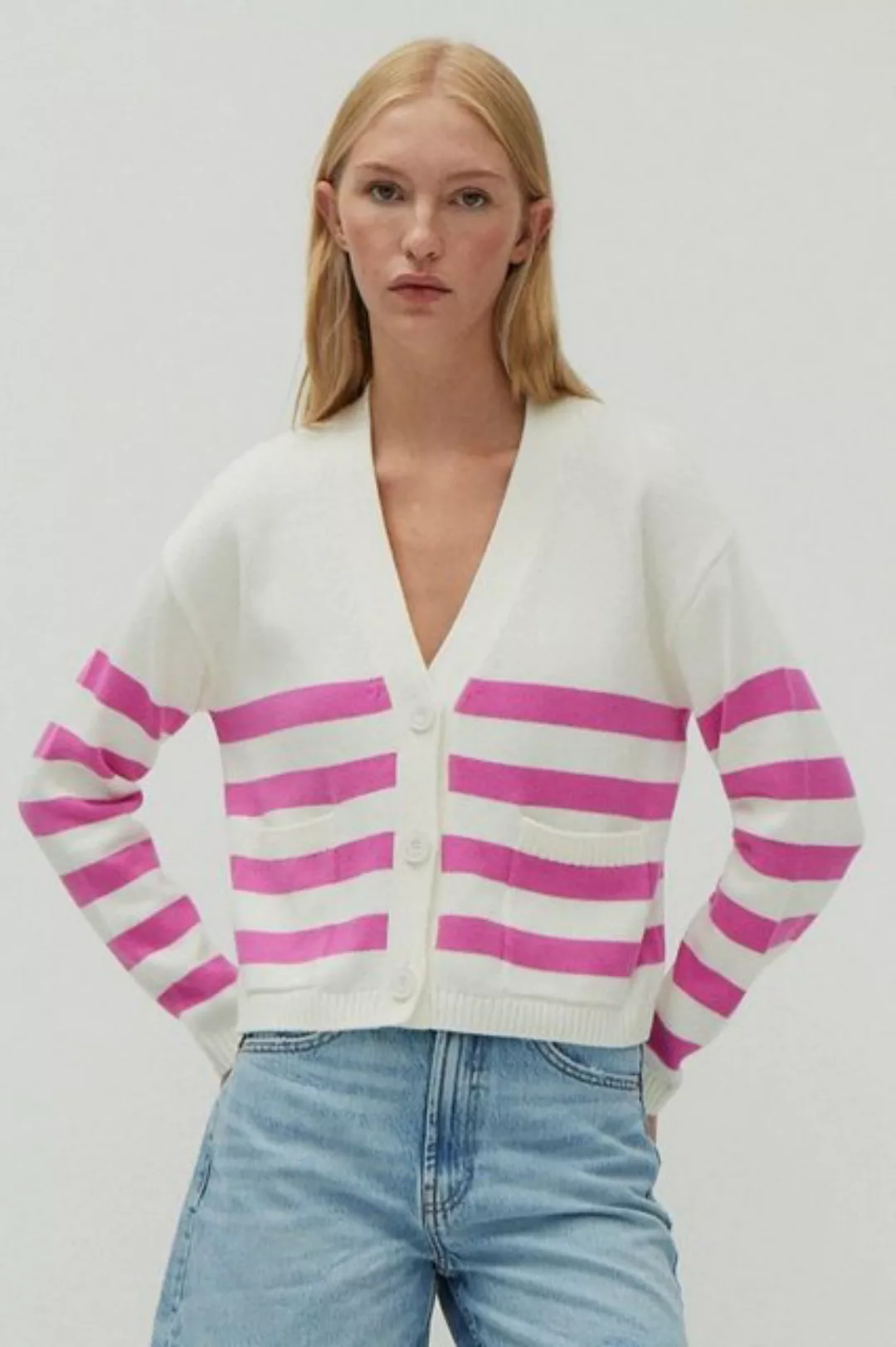 THE FASHION PEOPLE Strickjacke striped cardigan knitted günstig online kaufen