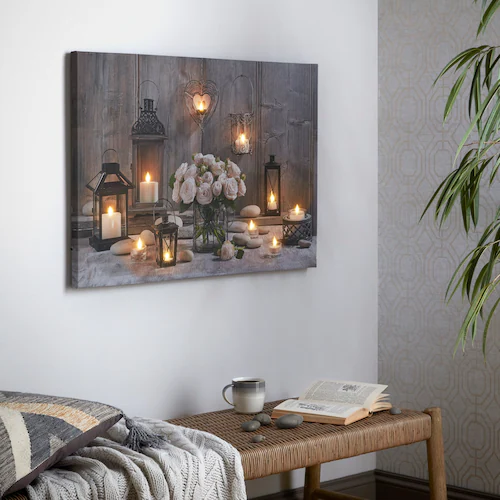 Art for the home LED-Bild »Cosy Kerzen LED 60x90cm«, (1 St.) günstig online kaufen