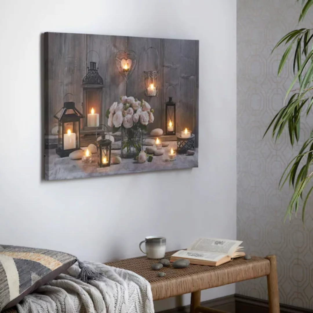 Art for the home LED-Bild "Cosy Kerzen LED 60x90cm", (1 St.) günstig online kaufen
