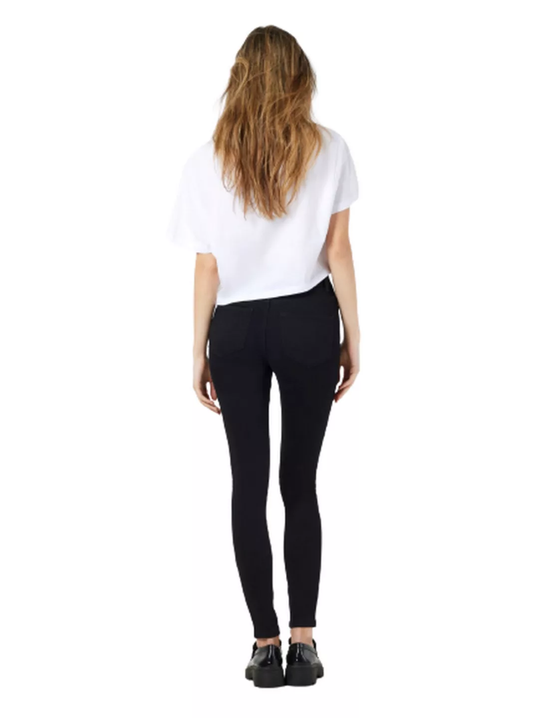 Noisy May Damen Jeans NMBILLIE Skinny Fit Schwarz - Black günstig online kaufen