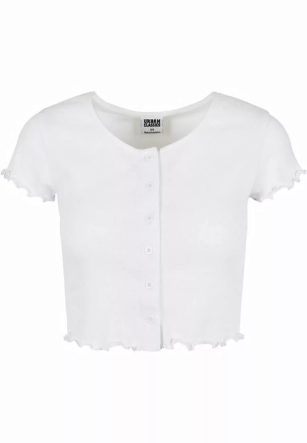 URBAN CLASSICS Kurzarmshirt Urban Classics Damen Ladies Cropped Button Up R günstig online kaufen