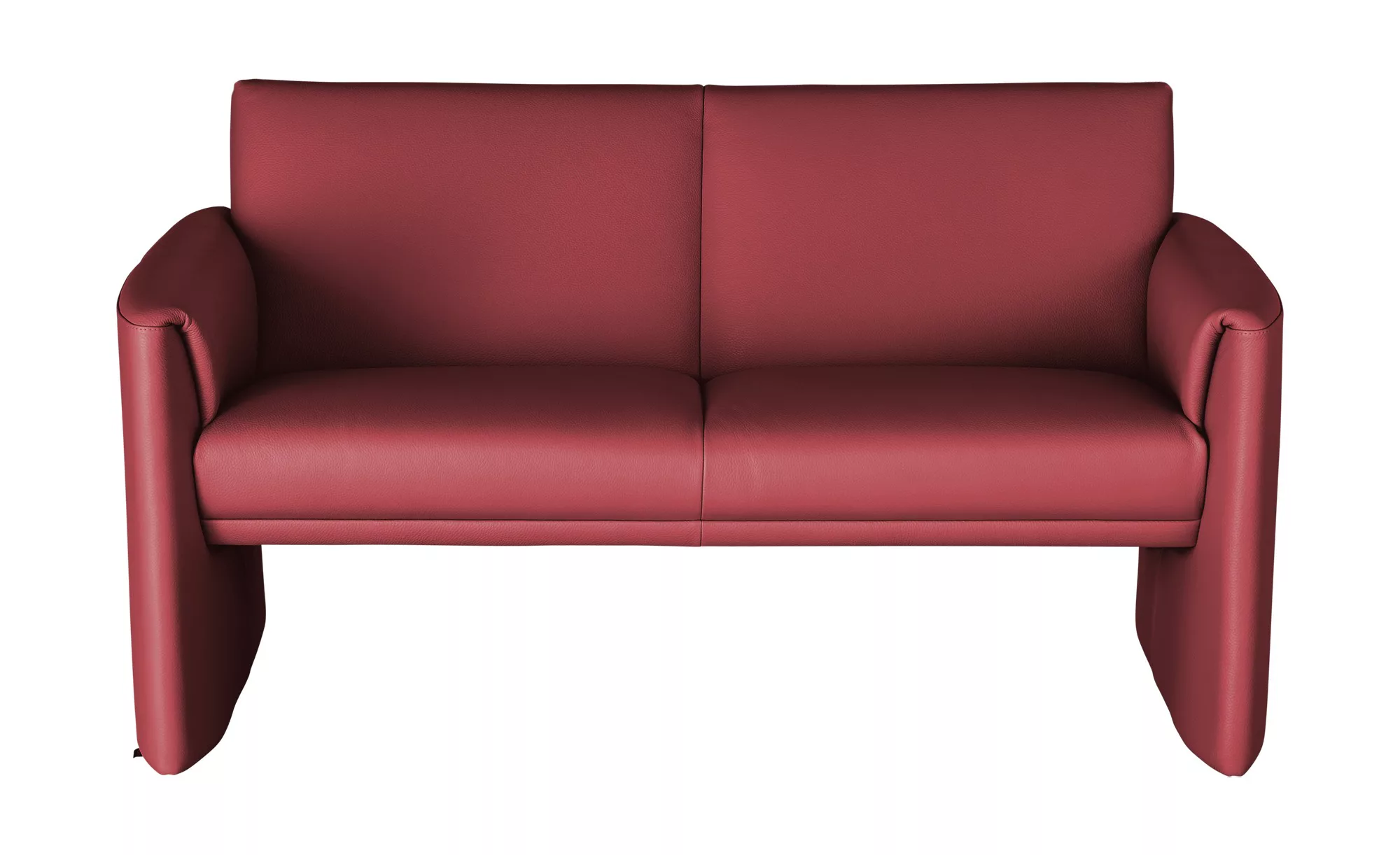 Ledersofa, niedrig - rot - 143 cm - 73 cm - 86 cm - Polstermöbel > Sofas > günstig online kaufen