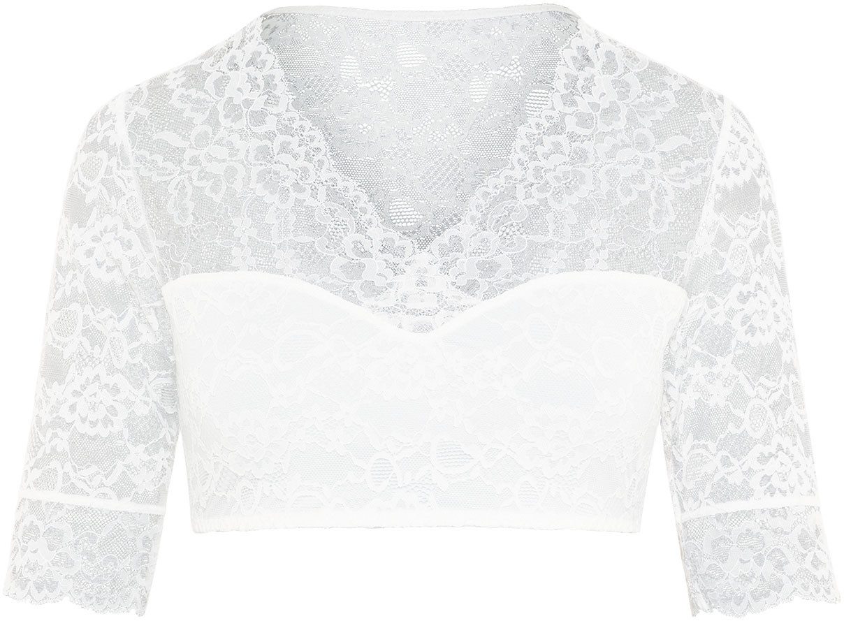 Susa Dirndlbluse Wiesn-Zauber florale Spitze, halbarm, günstig online kaufen