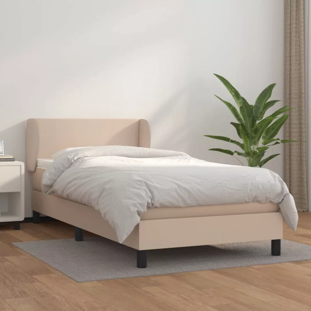 Vidaxl Boxspringbett Mit Matratze Cappuccino-braun 90x200cm Kunstleder günstig online kaufen