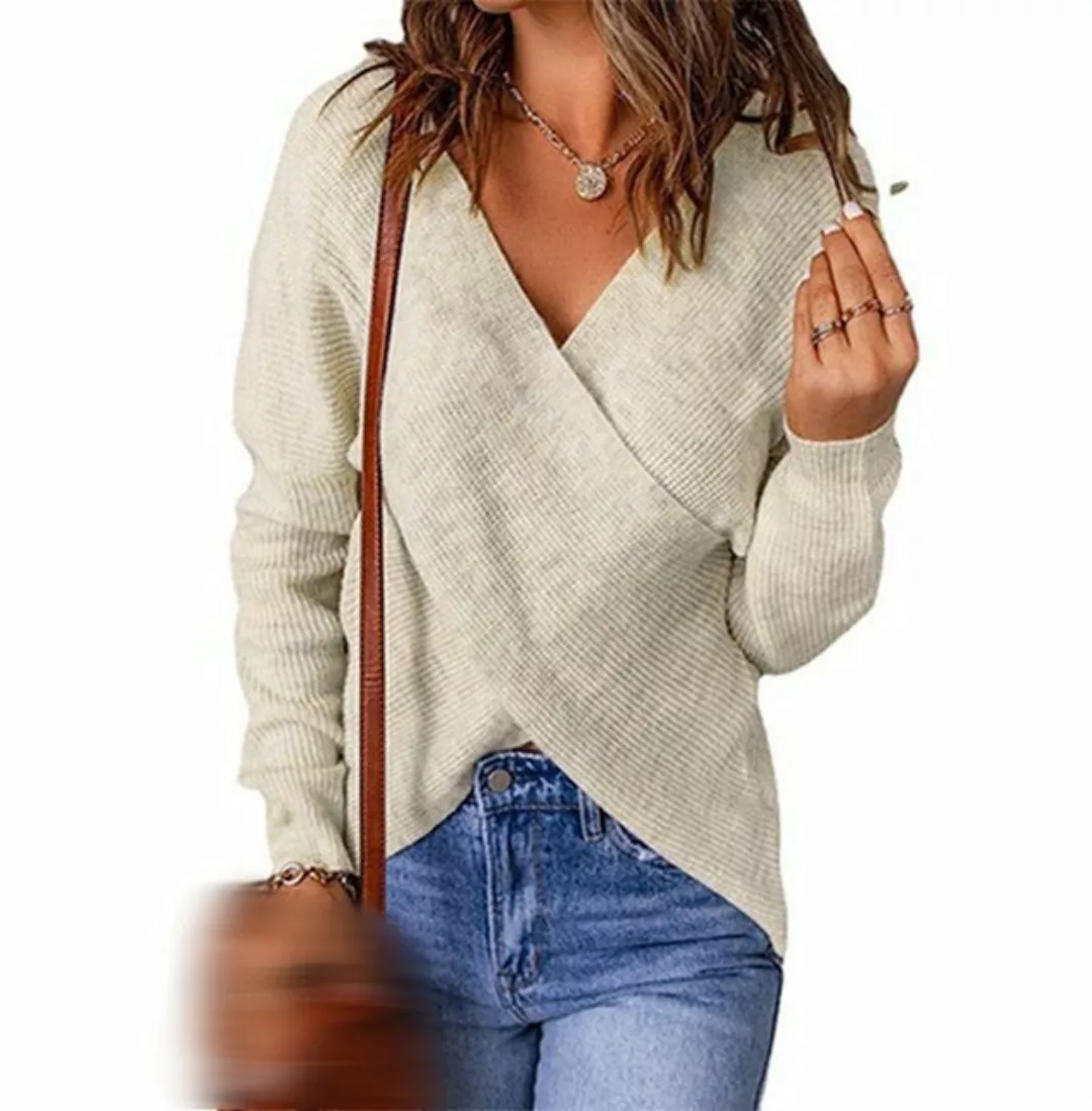 AFAZ New Trading UG Trachtentop Pullover Damen Mode Pullover Pullover V-Aus günstig online kaufen