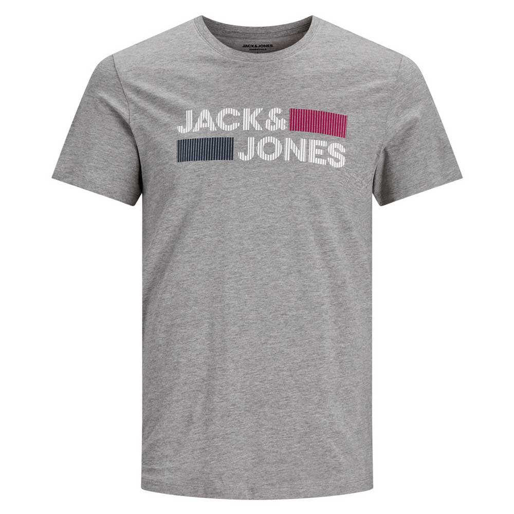 Jack & Jones Corp Logo Kurzärmeliges T-shirt XS Light Grey Melange / Detail günstig online kaufen