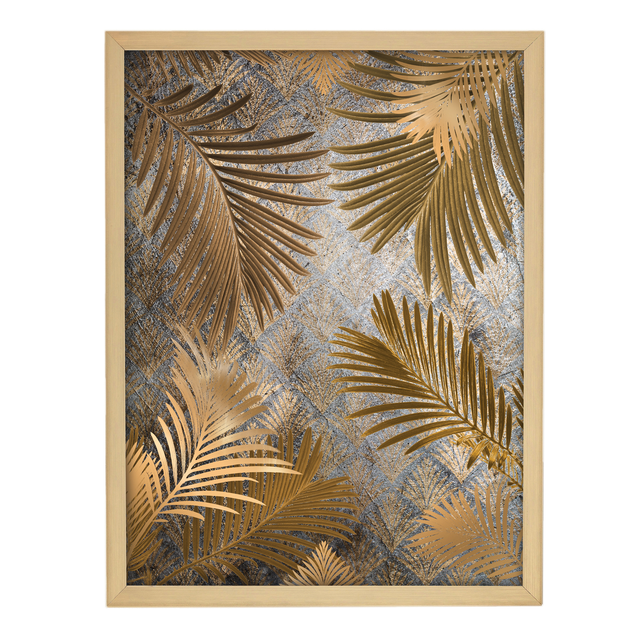 Wandbild Golden Leaves 30x40cm gold, 30 x 40 cm günstig online kaufen