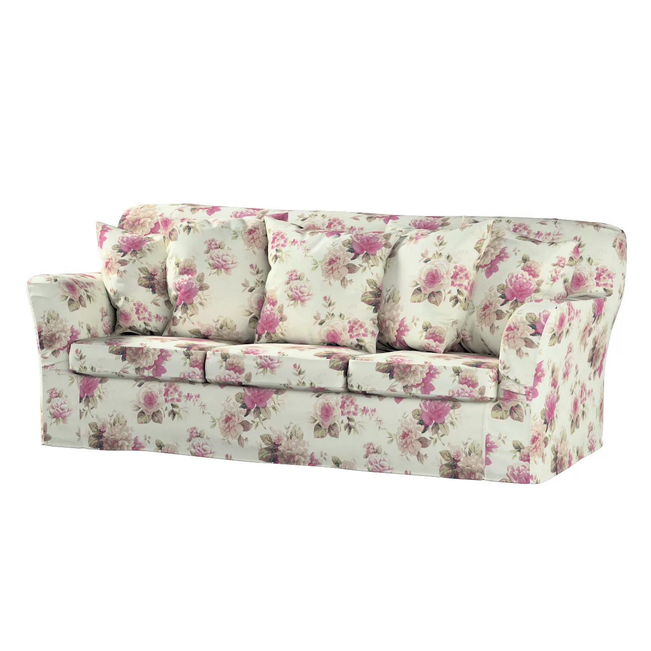 Bezug für Tomelilla 3-Sitzer Sofa nicht ausklappbar, beige- rosa, Sofahusse günstig online kaufen