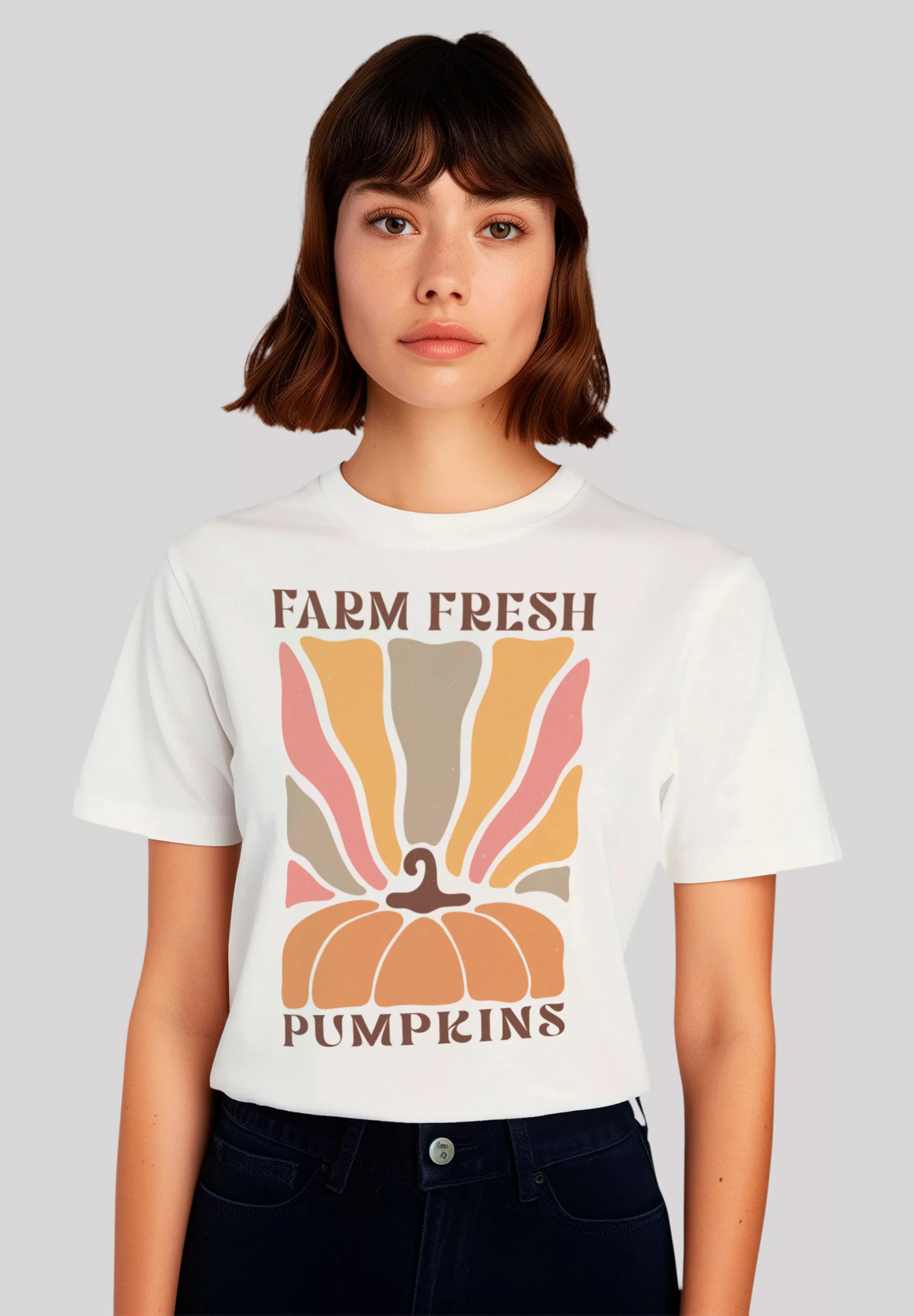 F4NT4STIC T-Shirt "Farm fresh Pumpkins Kürbis", Premium Qualität, Halloween günstig online kaufen