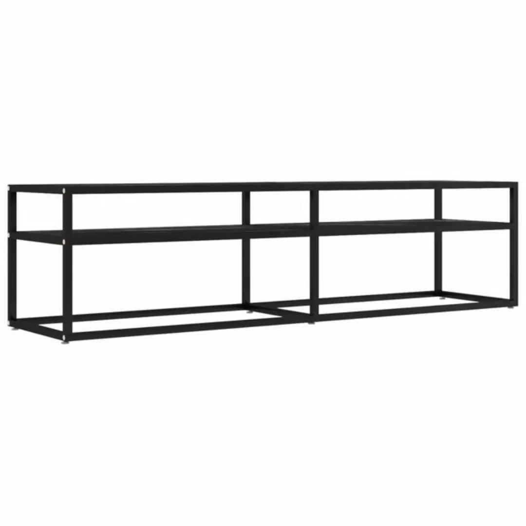 furnicato TV-Schrank Schwarz Marmor-Optik 160x40x40,5 cm Hartglas (1-St) günstig online kaufen