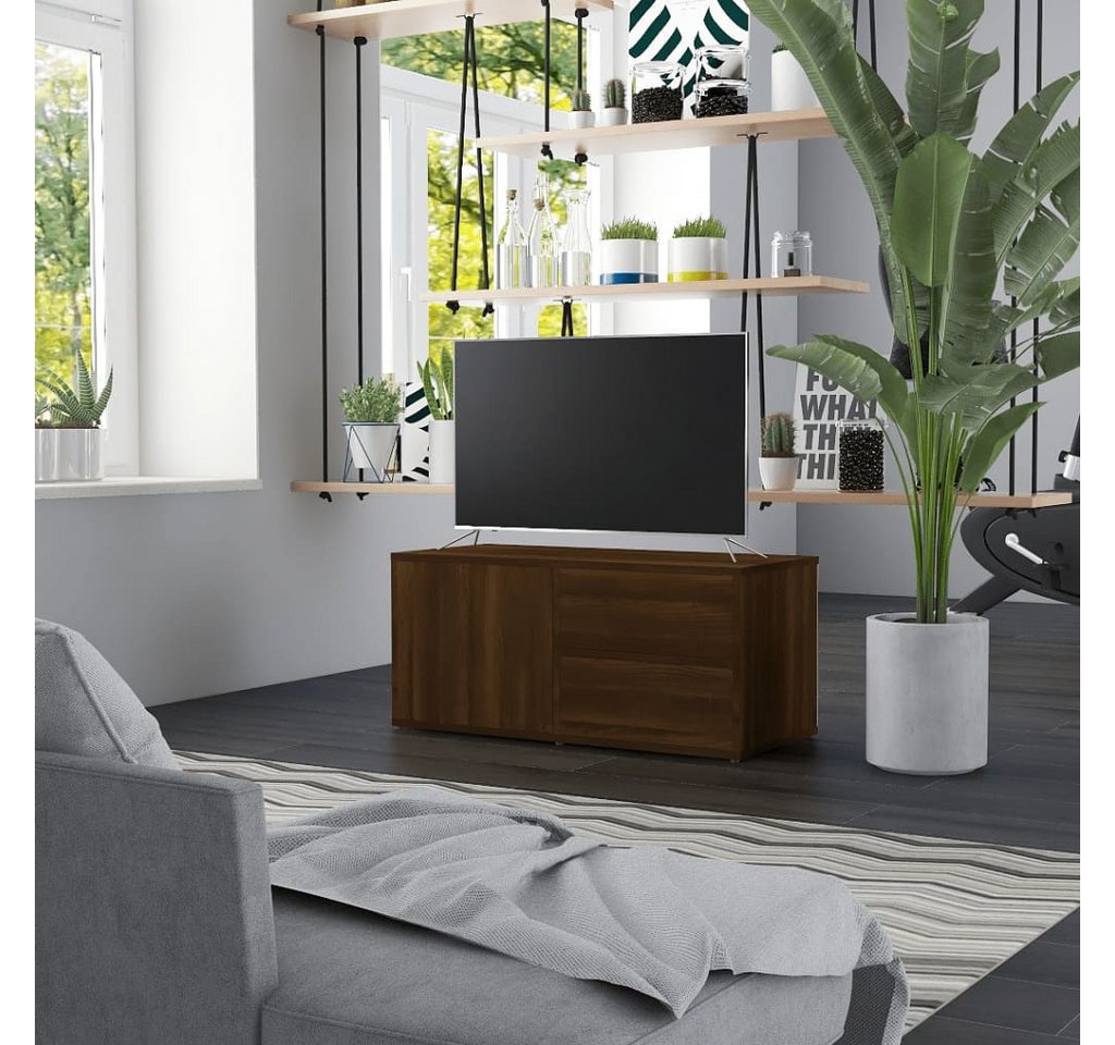 vidaXL TV-Schrank TV-Schrank Braun Eichen-Optik 80x34x36 cm Spanplatte Lowb günstig online kaufen