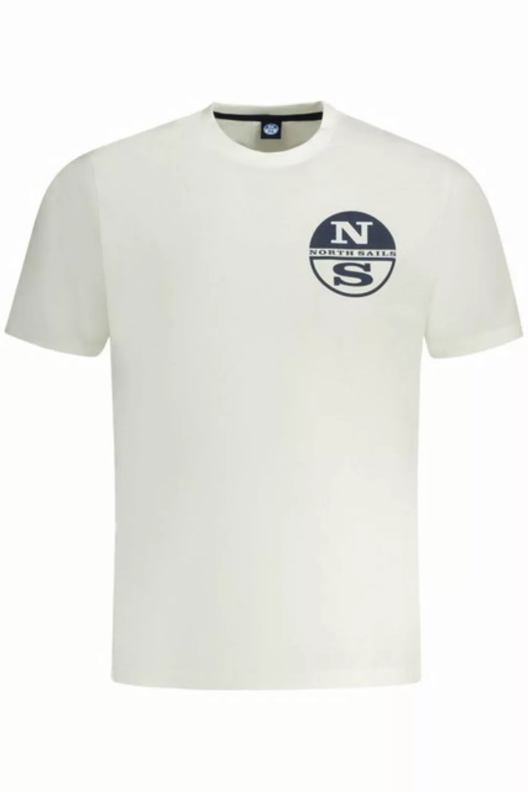 North Sails T-Shirt Kurzarm Herren T-Shirt: Weißes Rundhals-Shirt mit günstig online kaufen