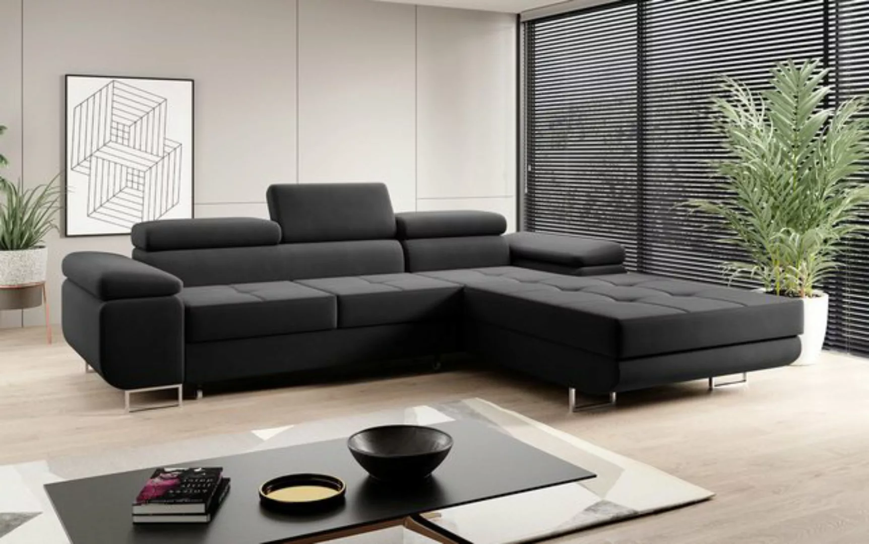 Luxusbetten24 Schlafsofa Designer Sofa Calvera, mit Stauraum und Schlaffunk günstig online kaufen