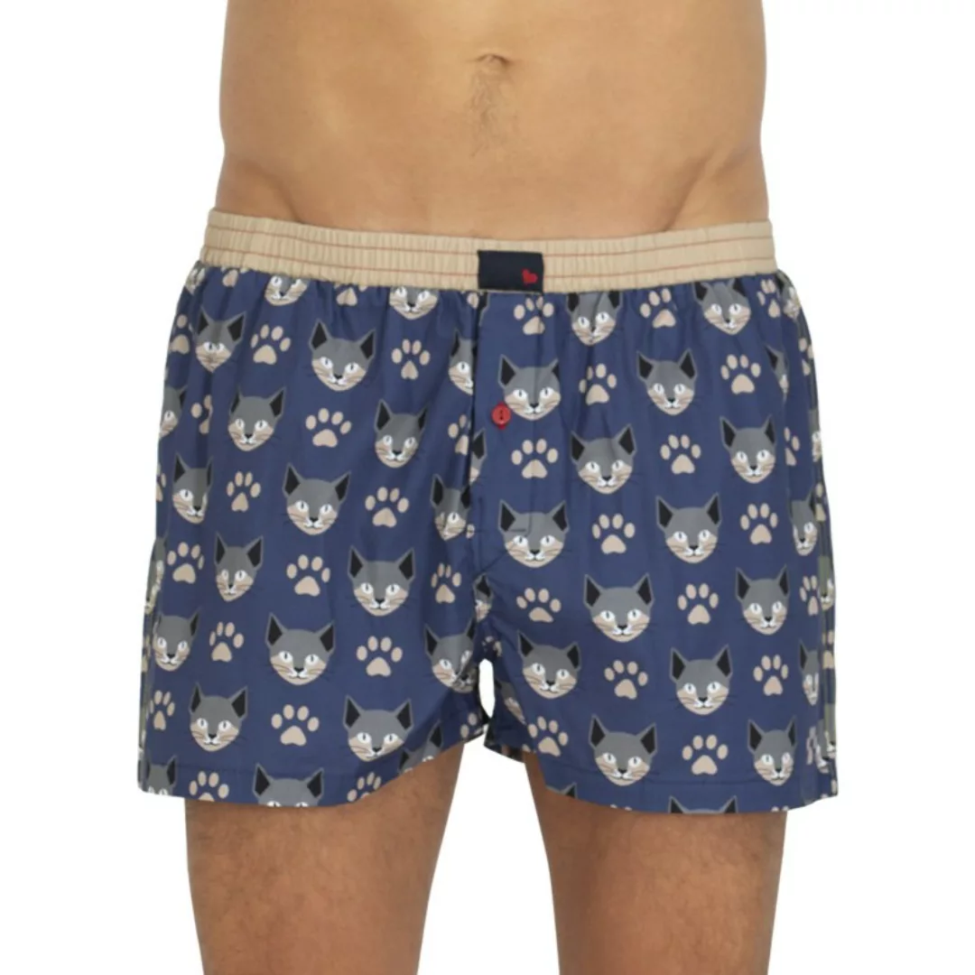 Unabux Boxershorts Blau mit Motiv günstig online kaufen