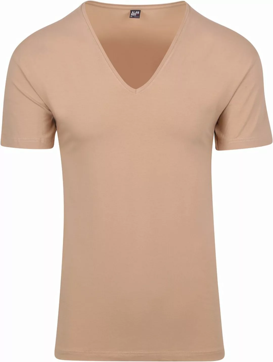 Alan Red Stretch V-Neck T-Shirt Beige 2er-Pack - Größe XXL günstig online kaufen