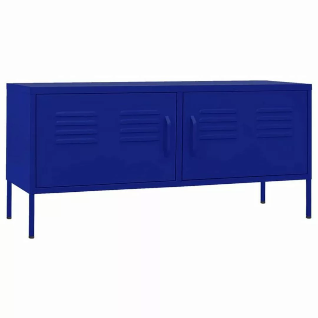 vidaXL TV-Schrank TV-Schrank Marineblau 105x35x50 cm Stahl Lowboard günstig online kaufen