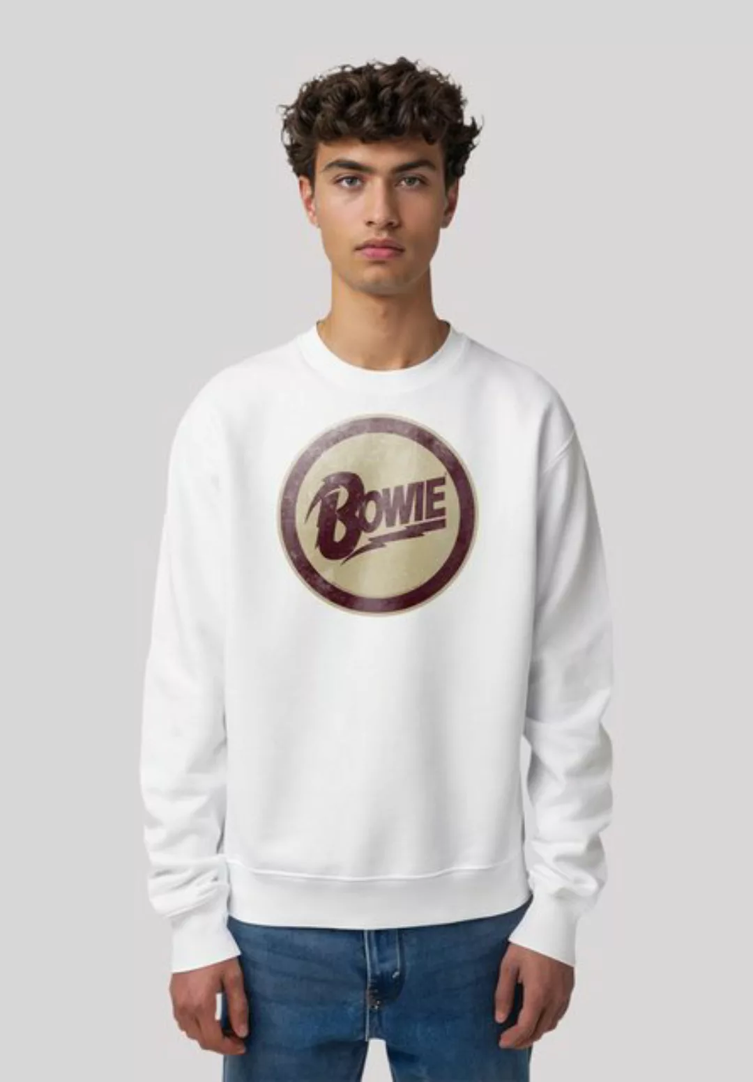 F4NT4STIC Sweatshirt David Bowie Circle Logo Premium Qualität günstig online kaufen