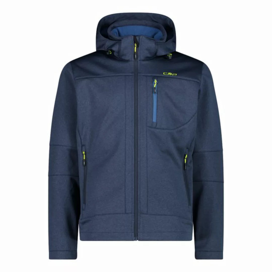 CMP Softshelljacke Melierte Softshell-Herrenjacke mit abnehmbarer Kapuze günstig online kaufen