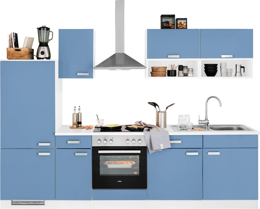 wiho Küchen Küchenzeile "Husum", mit E-Geräten, Breite 280 cm günstig online kaufen