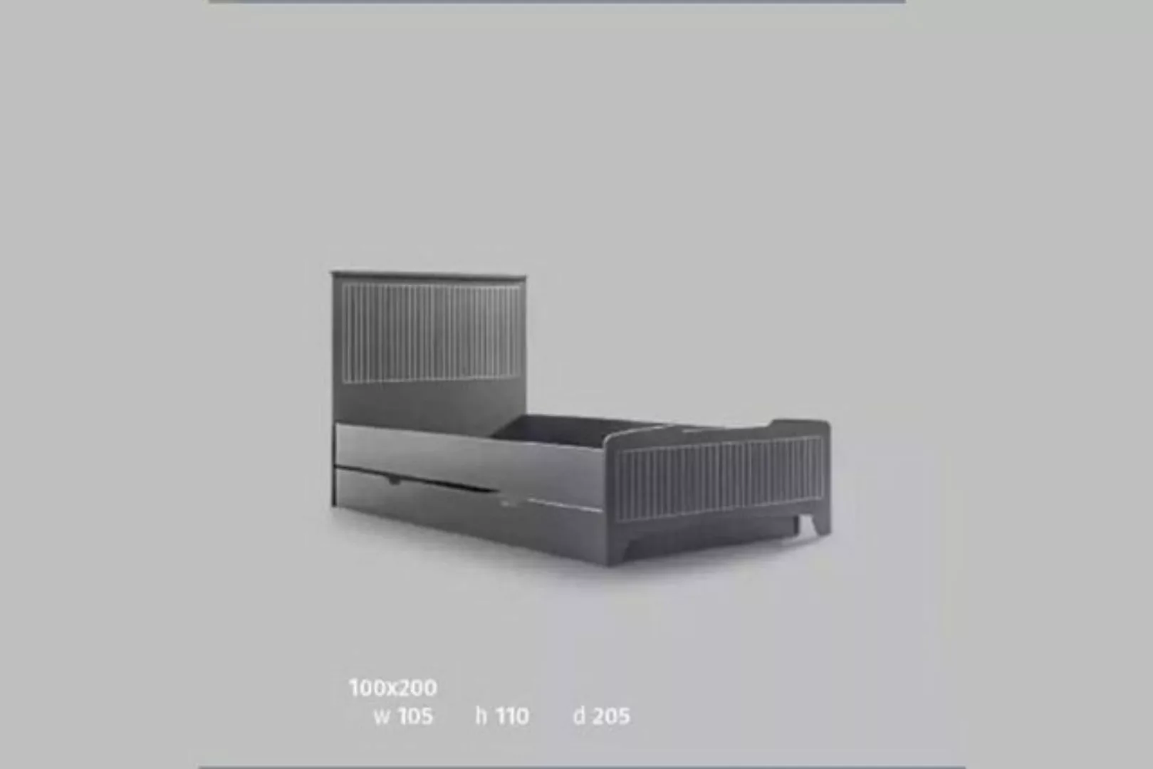 JVmoebel Kinderbett, Modernes Möbel Design Kinderbetten Betten Bett schwarz günstig online kaufen