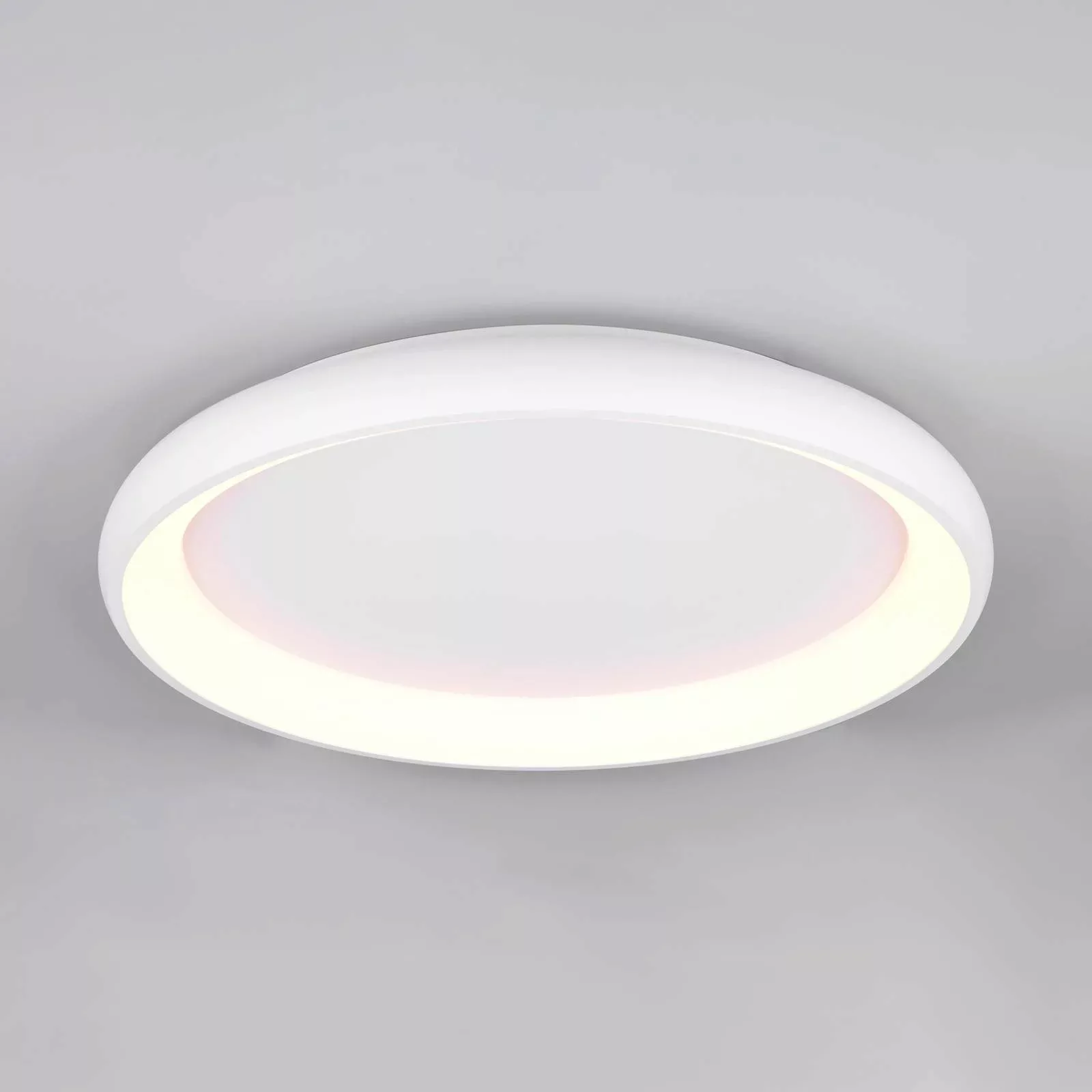 LED-Deckenlampe Cardona, Ø 75 cm, weiß matt, Metall, CCT günstig online kaufen