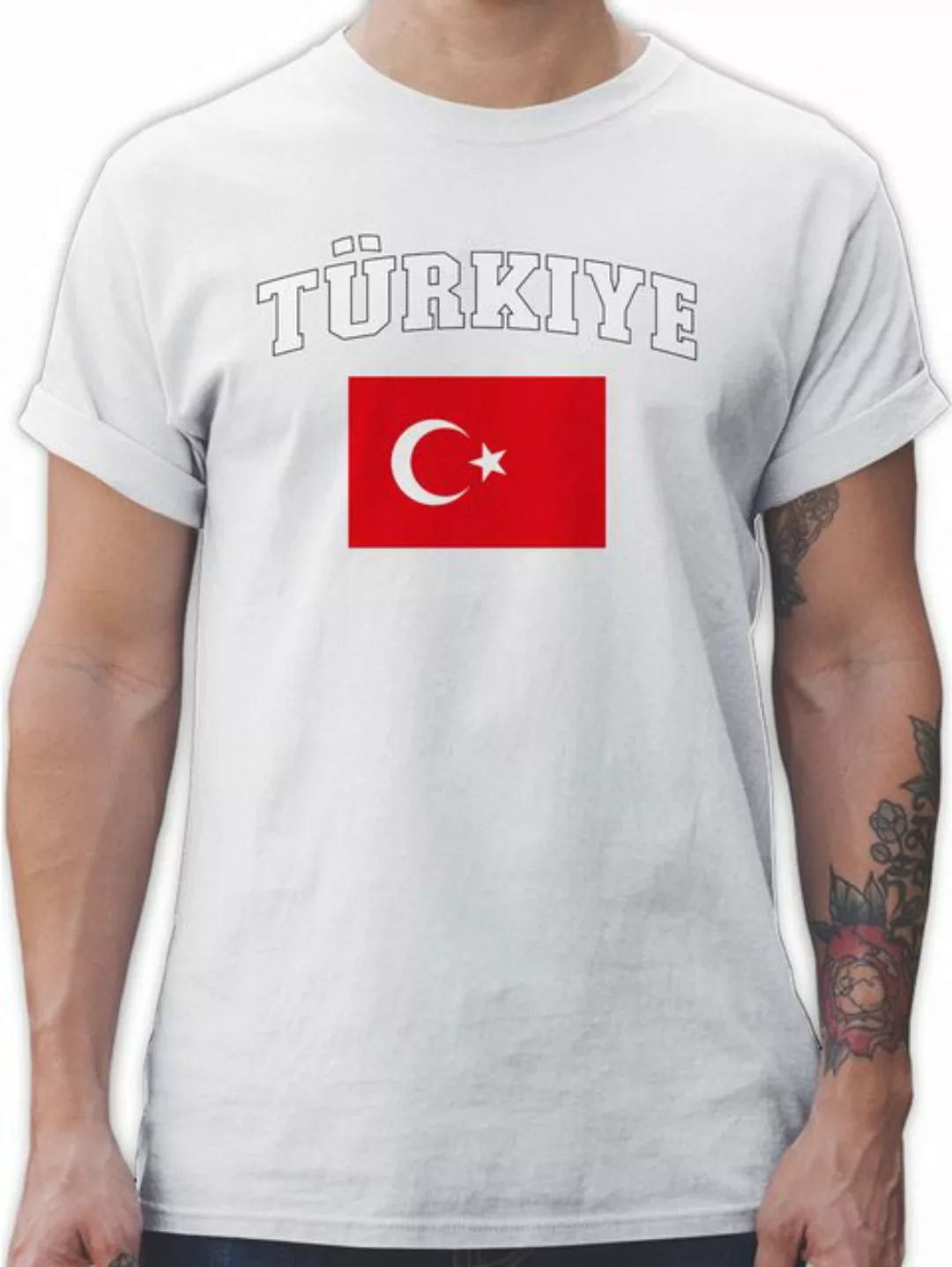 Shirtracer T-Shirt Türkiye Schriftzug mit Flagge, Türkei, Turkey, Türkisch günstig online kaufen