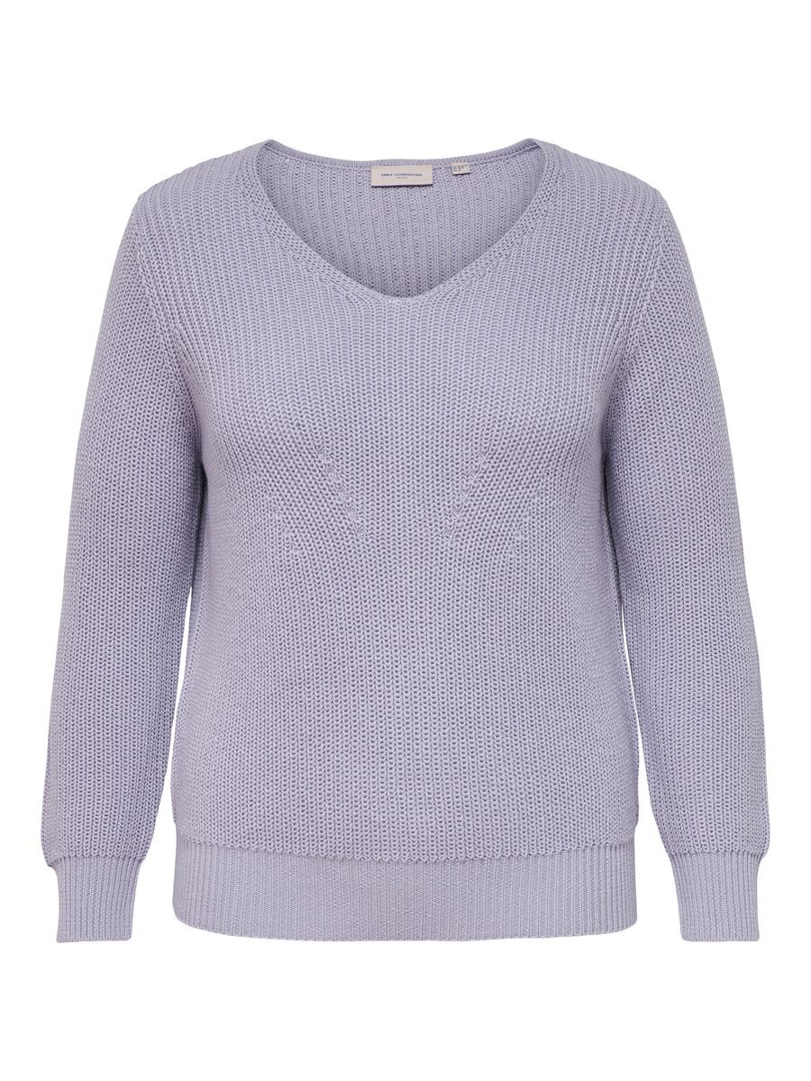 ONLY Gestrickter Curvy- Pullover Damen Violett günstig online kaufen