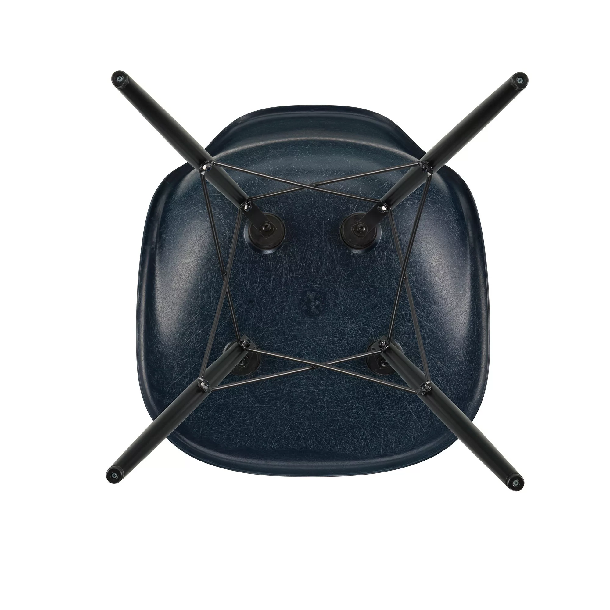 Vitra - Eames Fiberglass Side Chair DSW Ahorn schwarz - marineblau/Sitzscha günstig online kaufen