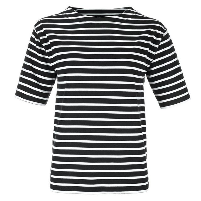 modAS Kurzarmshirt Bretonisches Damen-T-Shirt Ringelshirt U-Boot Ausschnitt günstig online kaufen