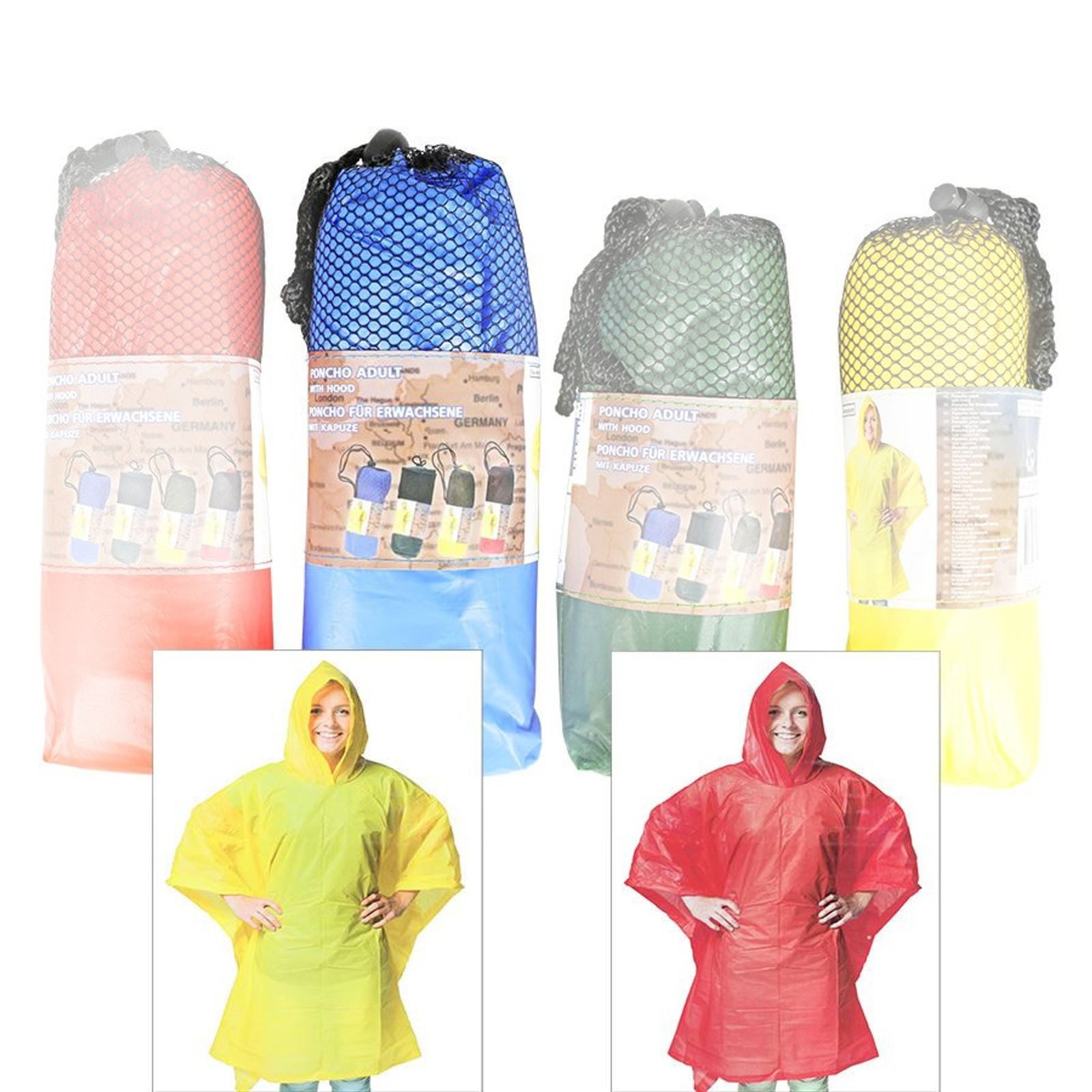 BURI Regenponcho Regenponcho für Erwachsene 100x130cm günstig online kaufen