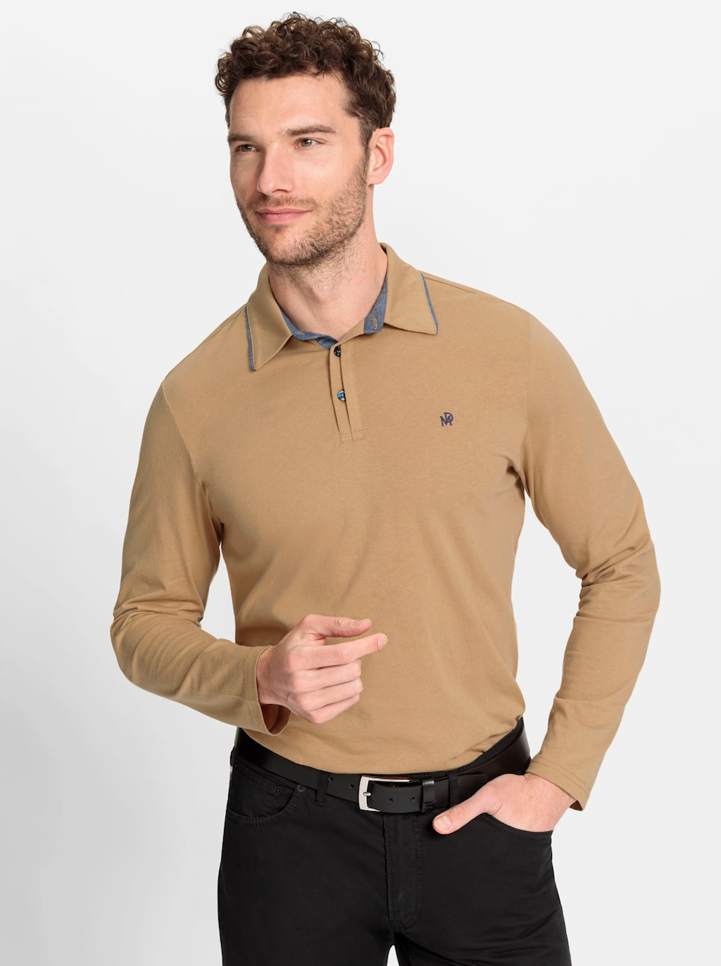 Marco Donati Poloshirt "Langarm-Poloshirt", (1 tlg.) günstig online kaufen