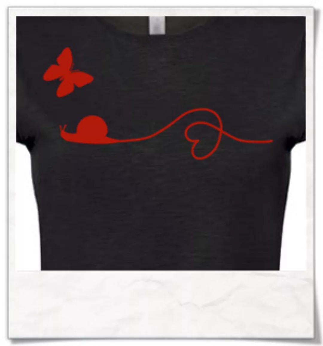 Schnecke Schmetterling T-shirt In Schwarz günstig online kaufen