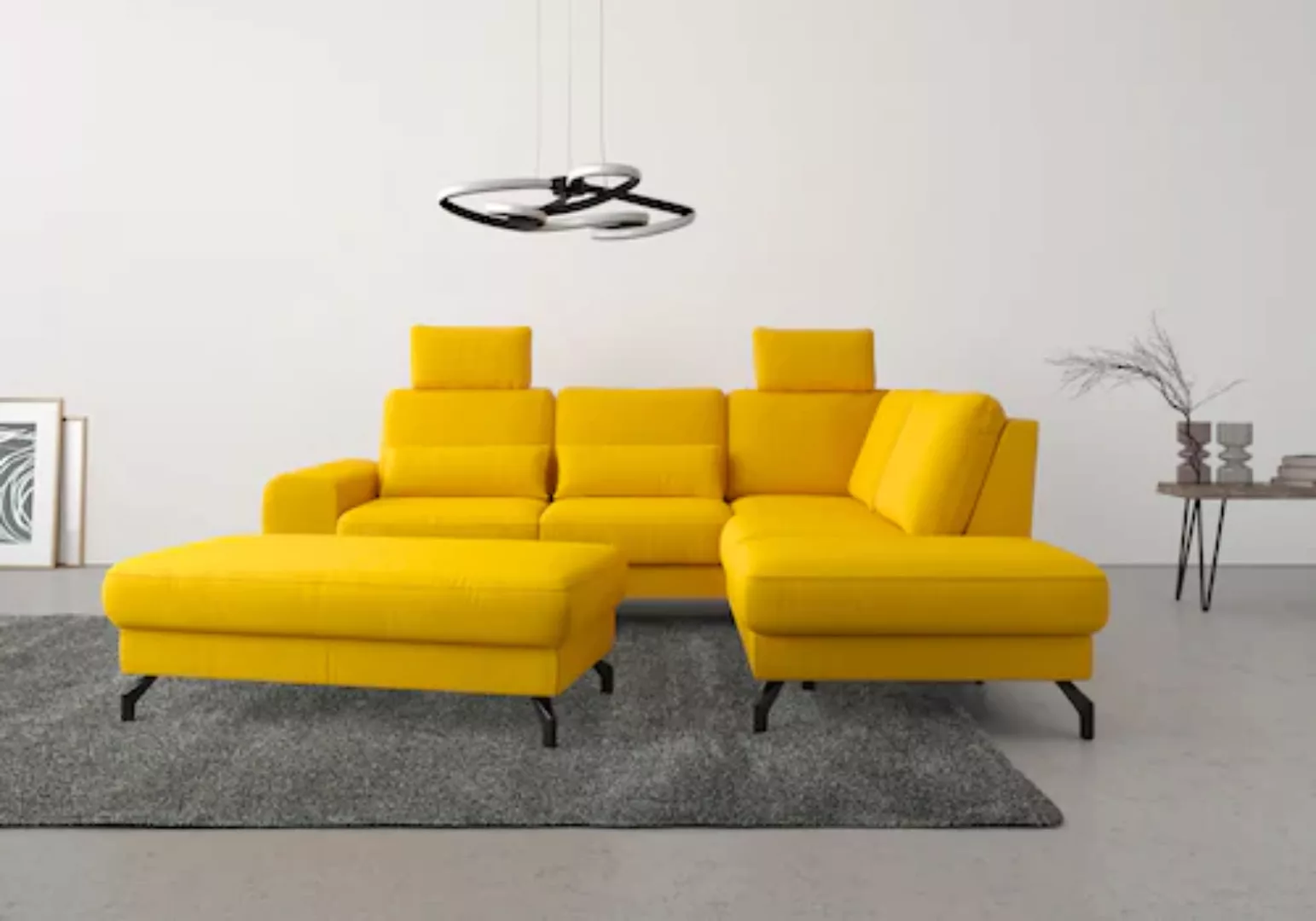 sit&more Ecksofa »Cinturo L-Form«, inklusive Sitztiefenverstellung und Fede günstig online kaufen