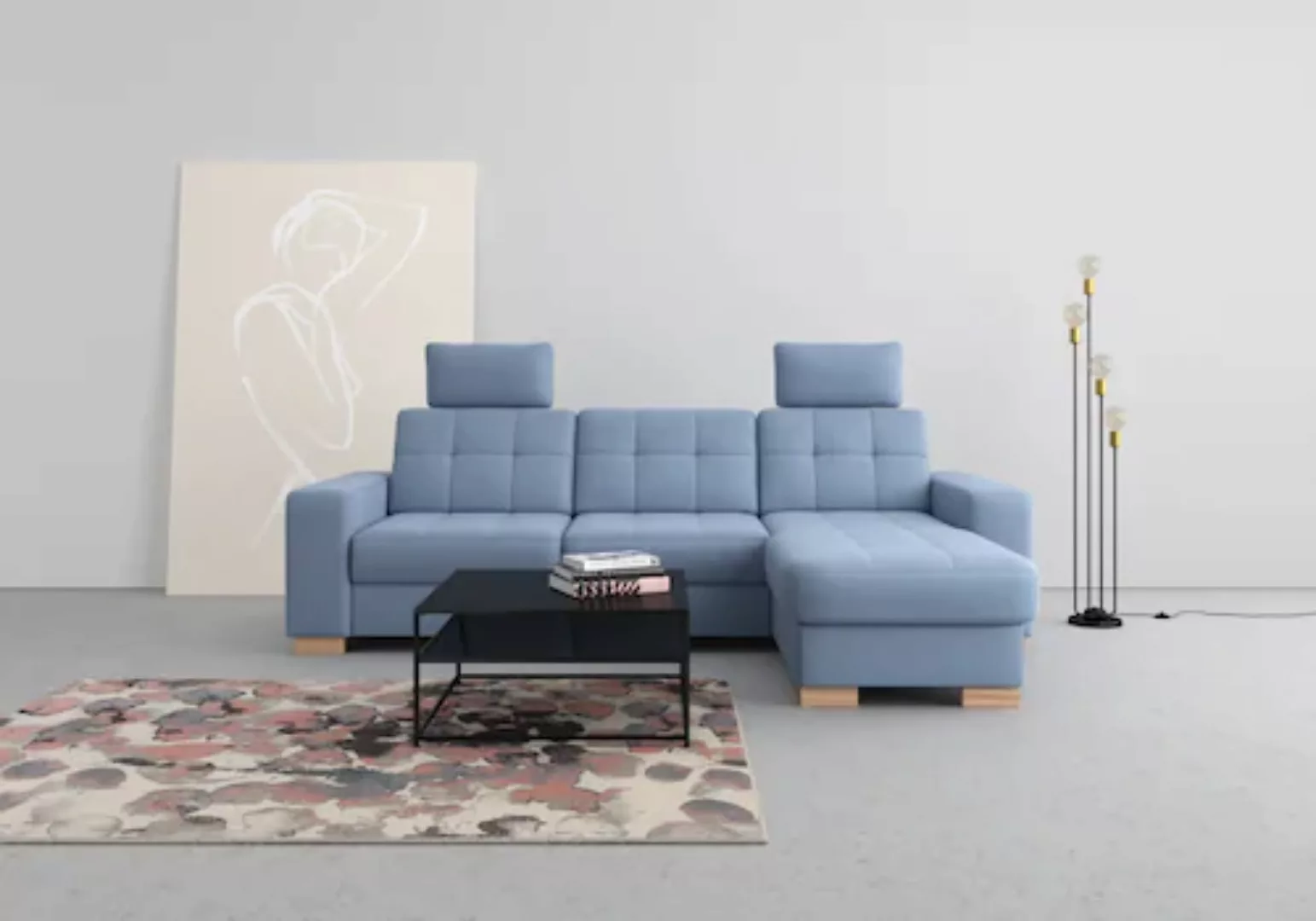 sit&more Ecksofa Quincy L-Form, wahlweise mit Bettfunktion und Bettkasten günstig online kaufen