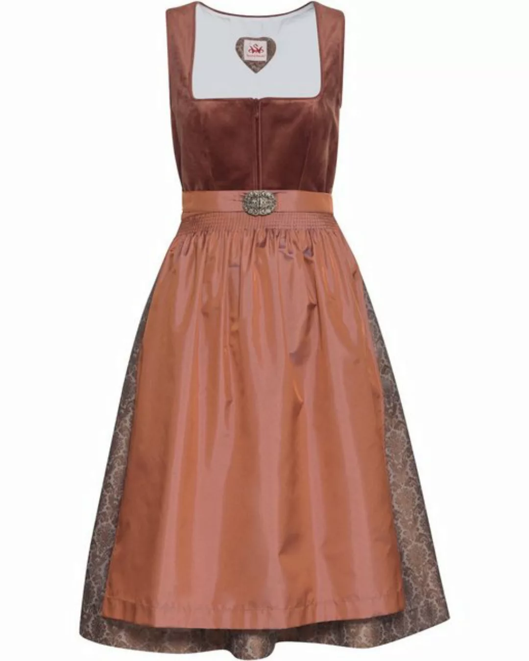 Spieth & Wensky Dirndl Samt Midi-Dirndl Elli günstig online kaufen