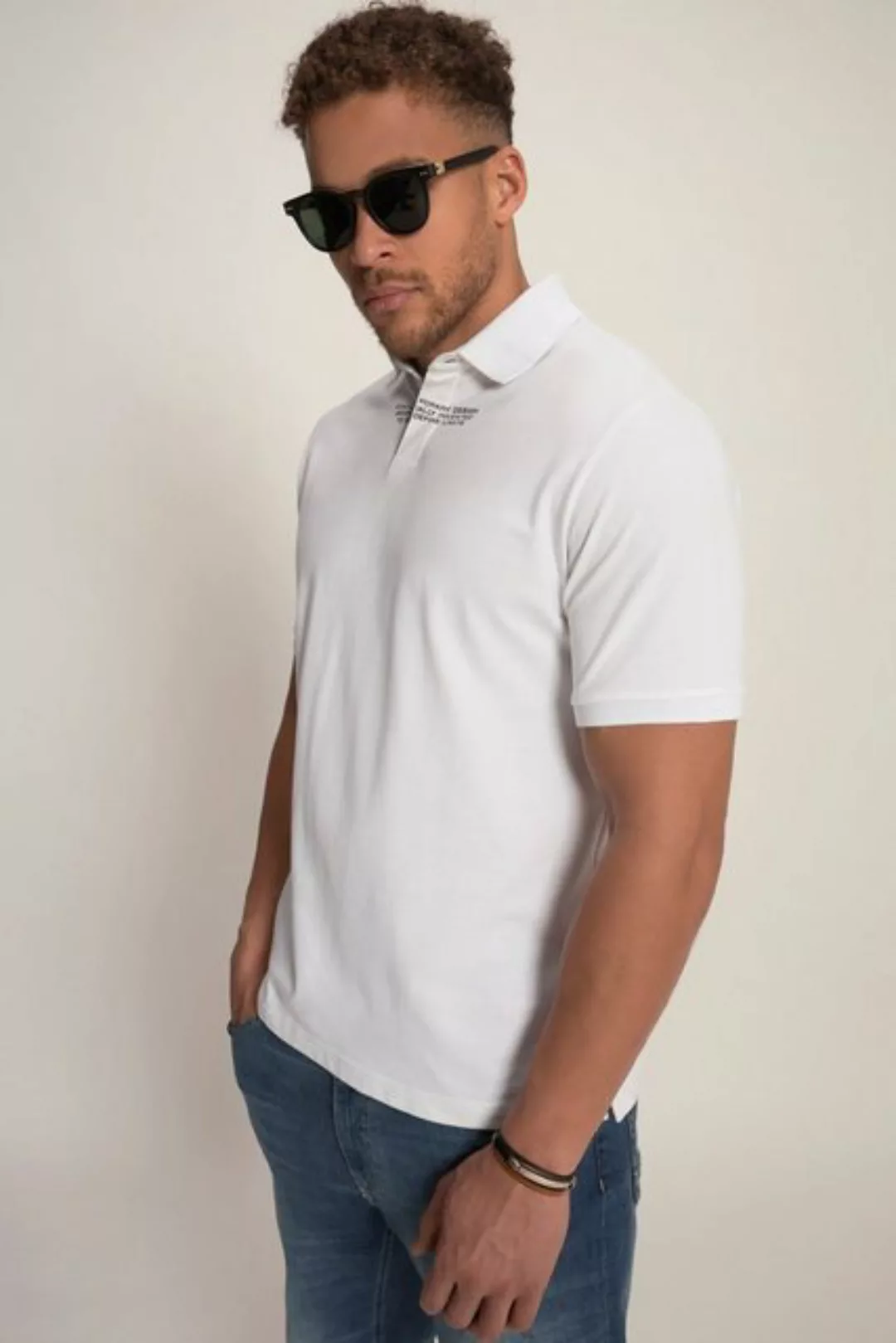 STHUGE Poloshirt STHUGE Poloshirt Piqué Halbarm Print bis 8 XL günstig online kaufen