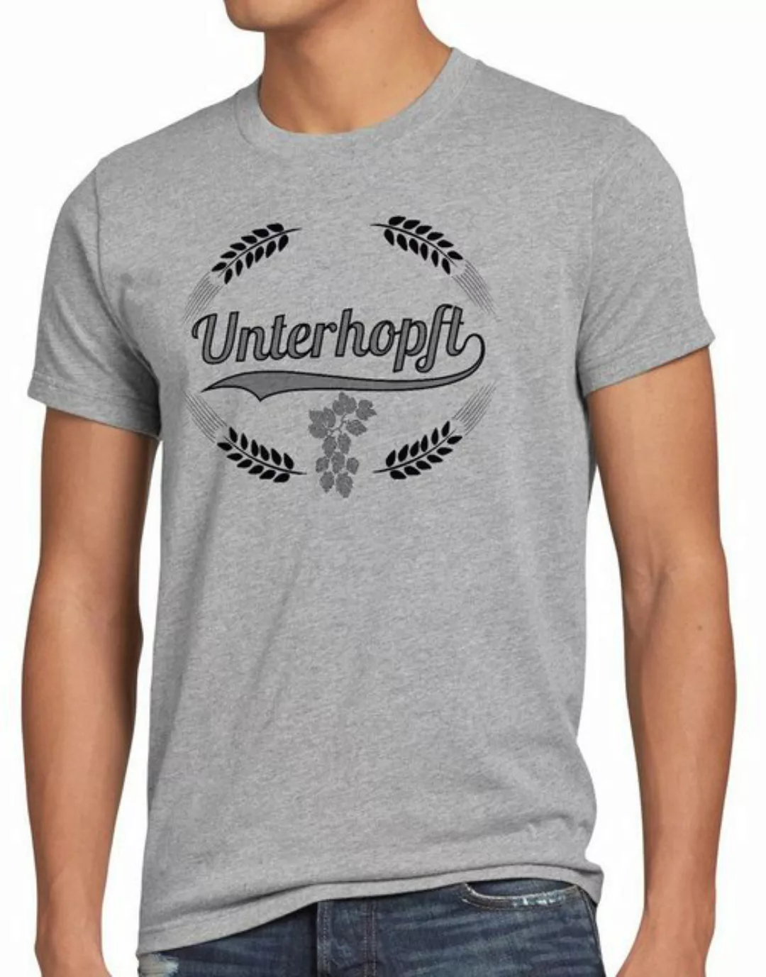 style3 Print-Shirt Herren T-Shirt Unterhopft Kult Shirt Funshirt Bier Hopfe günstig online kaufen