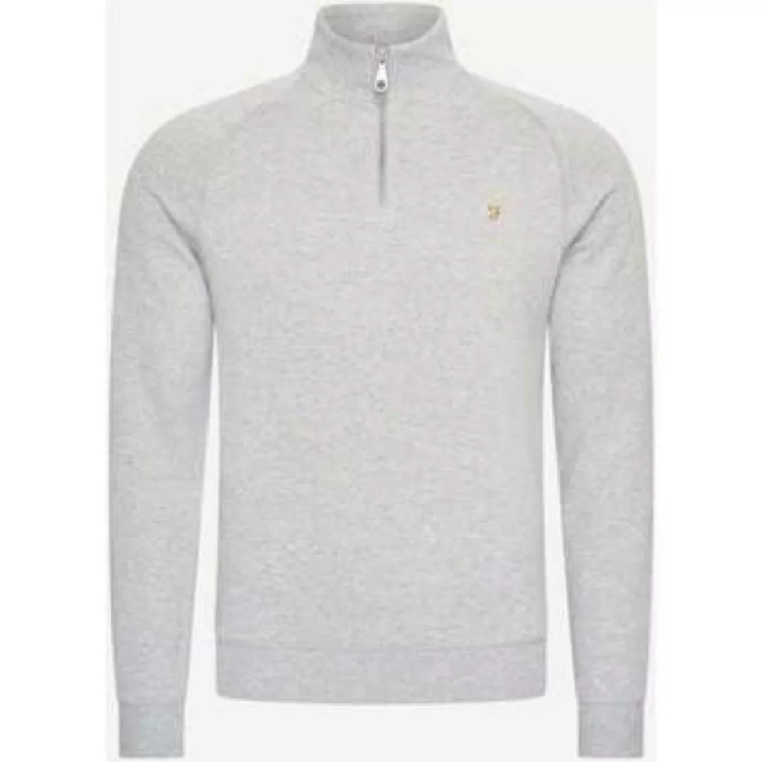 Farah  Pullover Sweatshirt Jim 1/4 Reißverschluss – hellgrau meliert günstig online kaufen