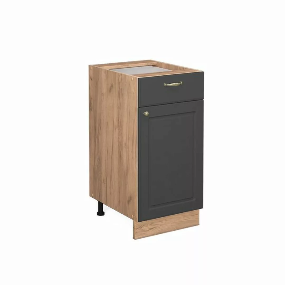 Vicco Unterschrank Schubunterschrank 40 cm FAME-LINE Goldkraft Anthrazit-Go günstig online kaufen