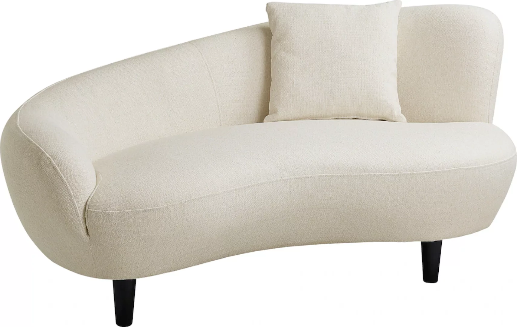 ATLANTIC home collection Chaiselongue "Olivia", Nierenform-Sofa mit Zierkis günstig online kaufen