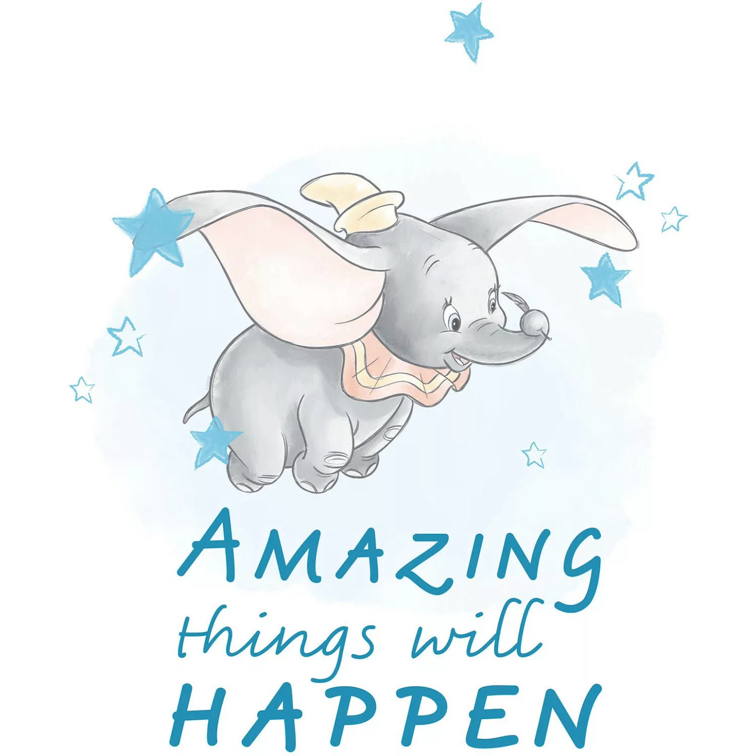 Komar Bild »Dumbo Amazing«, Disney, (1 St.), Wandbild zur Dekoration im Kin günstig online kaufen