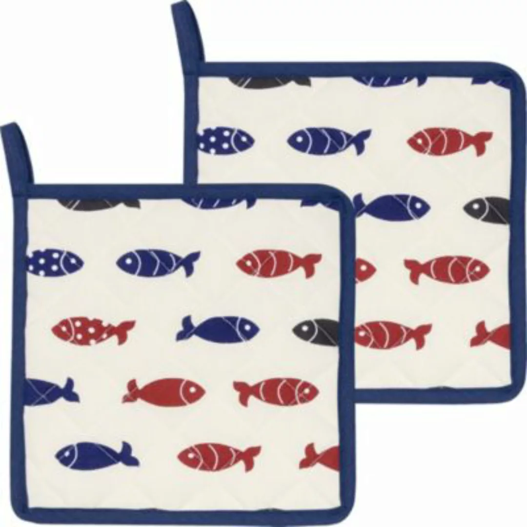 Kracht Topflappen  2er-Pack Baumwolle Little Fish mehrfarbig günstig online kaufen